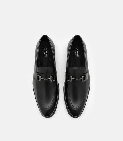 Altitude Lightweight Leather Horsebit Loafers - Black Burnish
