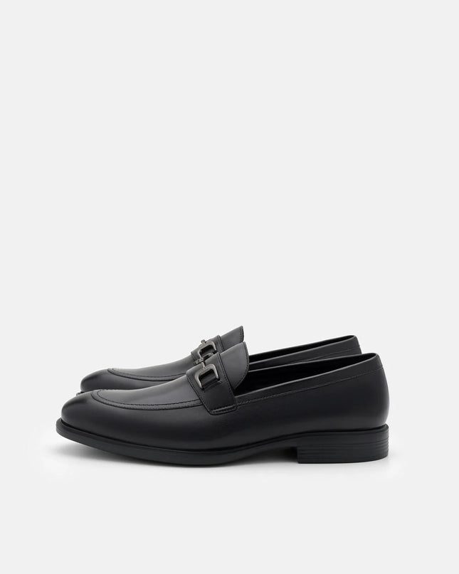 Altitude Lightweight Leather Horsebit Loafers - Black Burnish