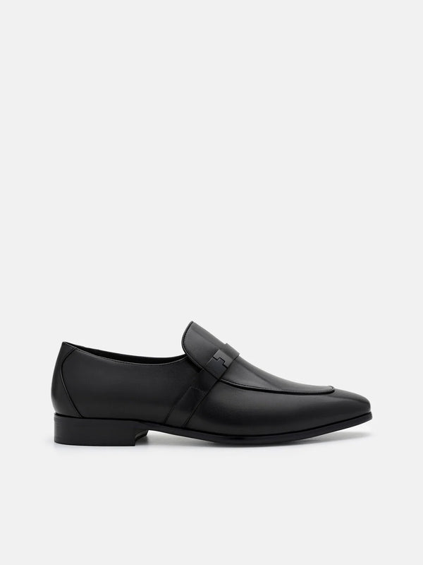 Jatte Leather Loafers - Black Burnish