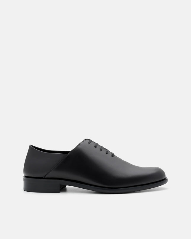Burnished Leather Oxford Shoes - Black Burnish