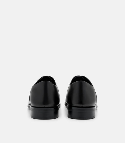 Burnished Leather Oxford Shoes - Black Burnish