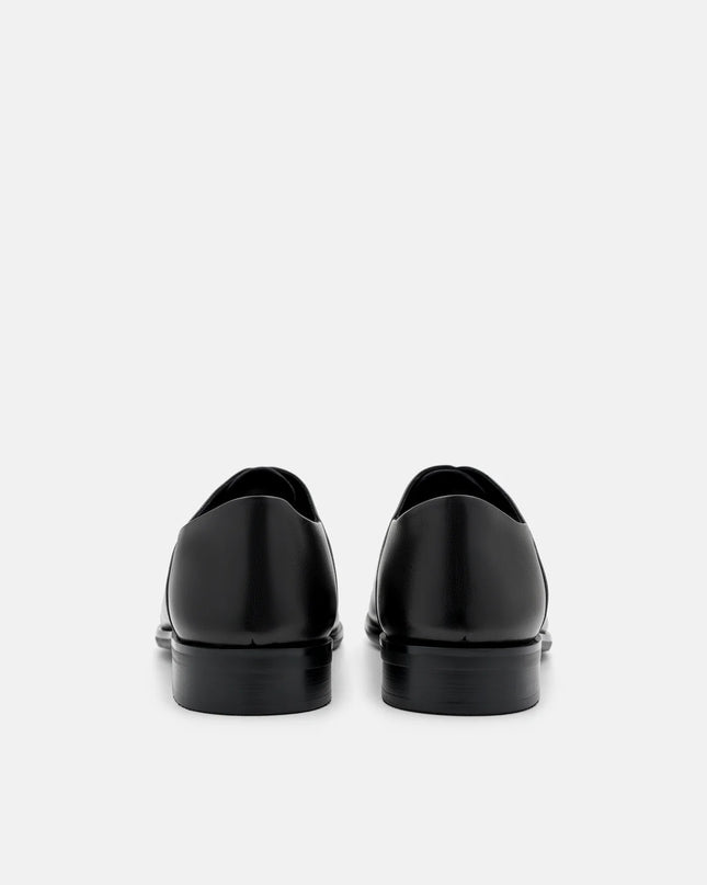 Burnished Leather Oxford Shoes - Black Burnish