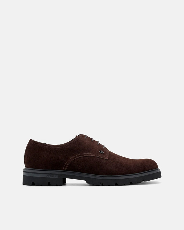 Anders Suede Derby Shoes - Espresso Brown Suede