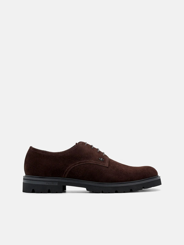 Anders Suede Derby Shoes - Espresso Brown Suede