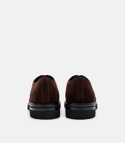 Anders Suede Derby Shoes - Espresso Brown Suede