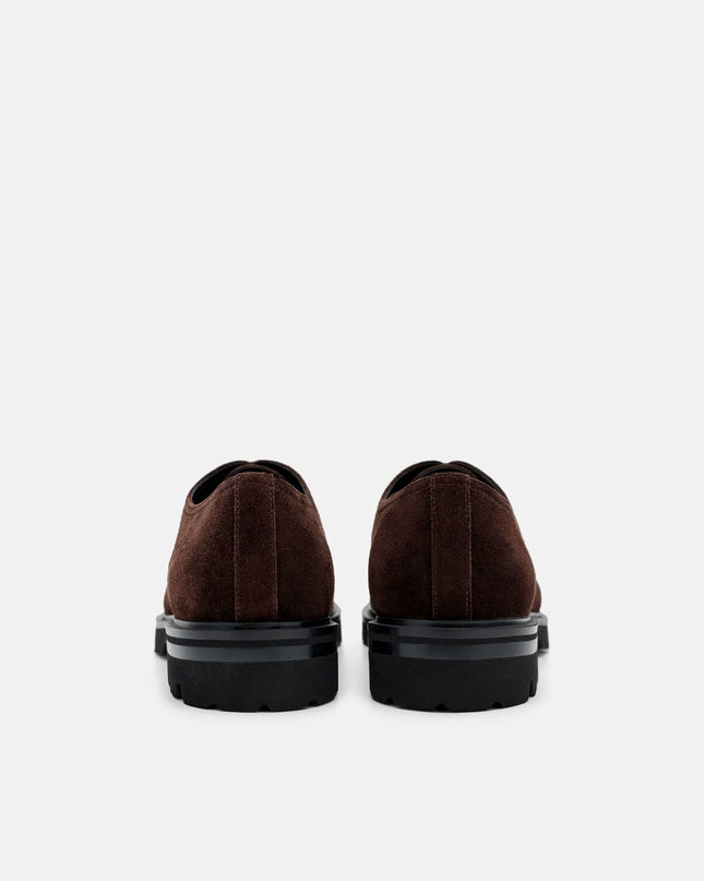 Anders Suede Derby Shoes - Espresso Brown Suede