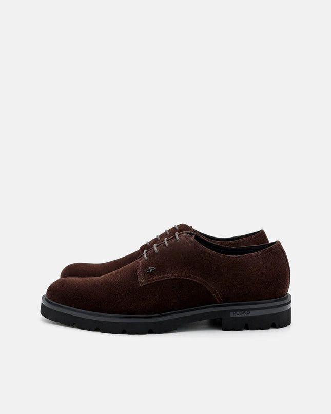 Anders Suede Derby Shoes - Espresso Brown Suede