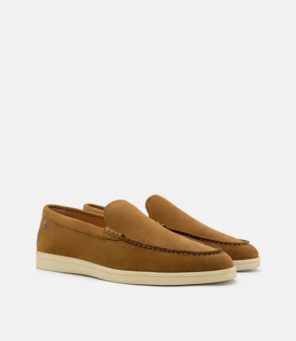 Roam Suede Loafers - Dark Camel Suede