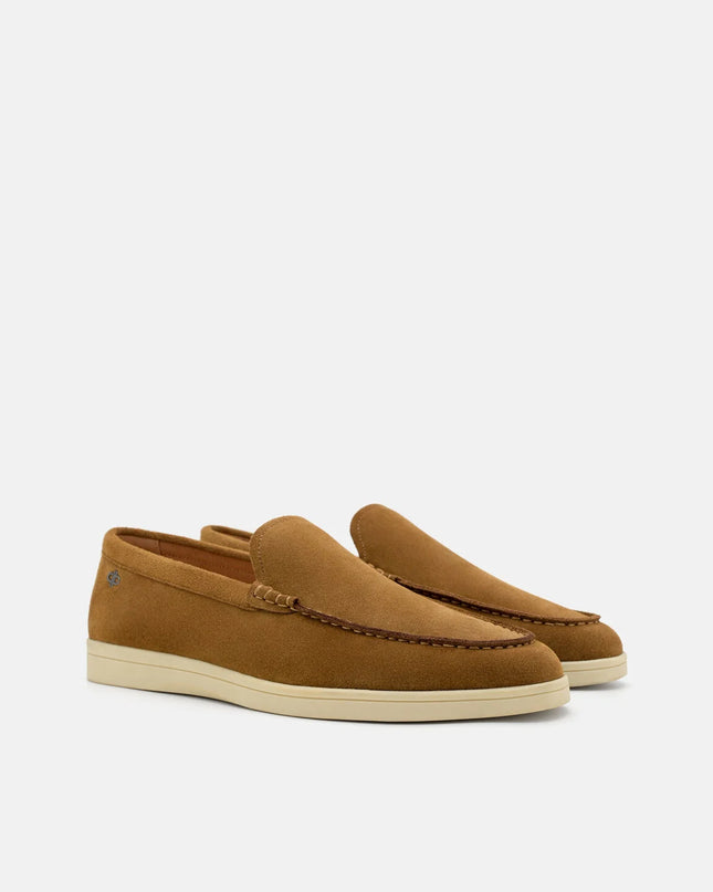 Roam Suede Loafers - Dark Camel Suede
