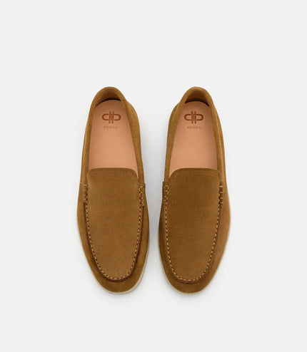 Roam Suede Loafers - Dark Camel Suede
