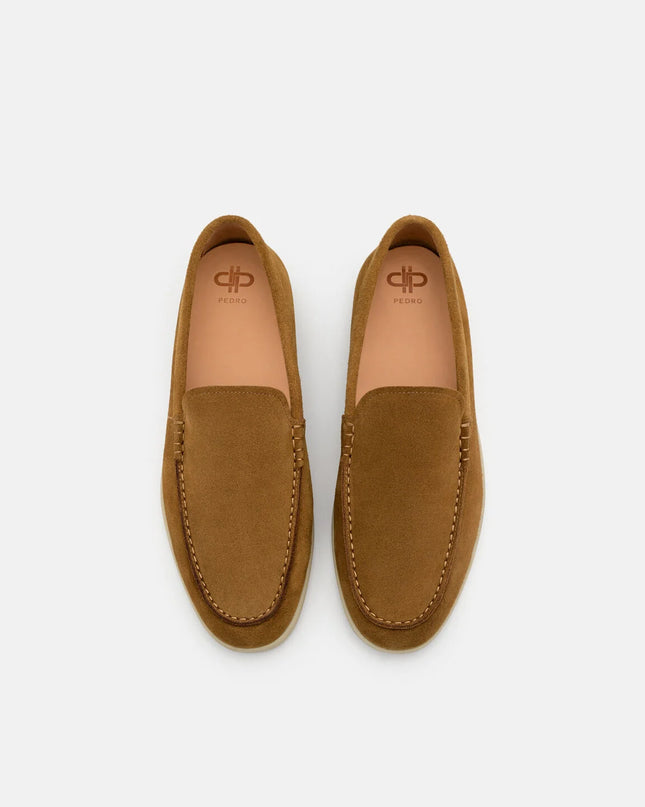 Roam Suede Loafers - Dark Camel Suede