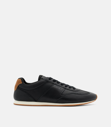 Lewis Tumbled Leather Sneakers - Black Tumble