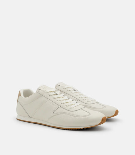 Lewis Tumbled Leather Sneakers - Chalk Tumble