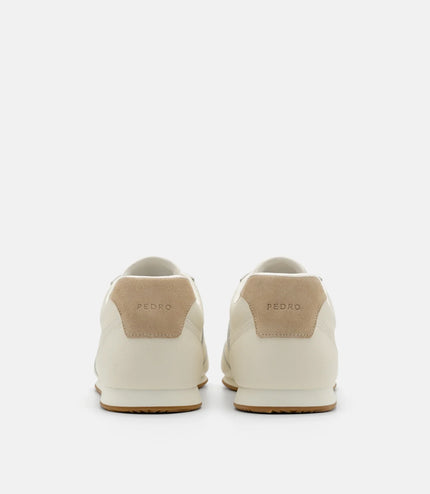 Lewis Tumbled Leather Sneakers - Chalk Tumble
