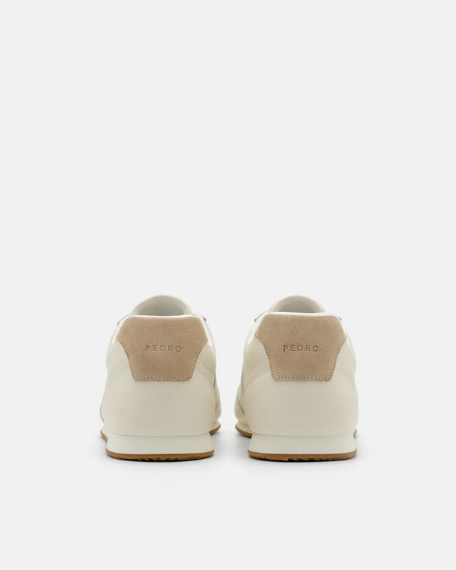 Lewis Tumbled Leather Sneakers - Chalk Tumble