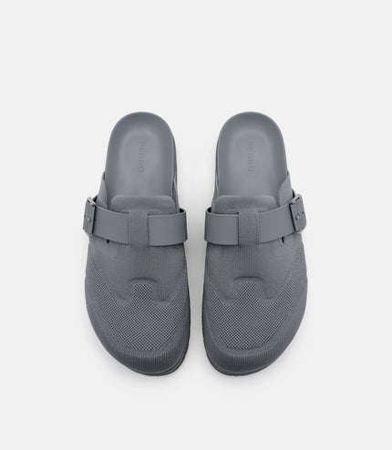 Helix Knitted Mules - Grey