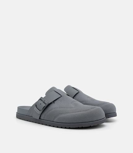 Helix Knitted Mules - Grey
