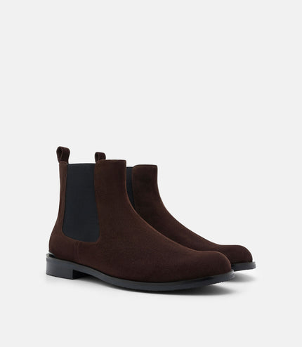 Chace Suede Chelsea Boots -Espresso Brown Suede