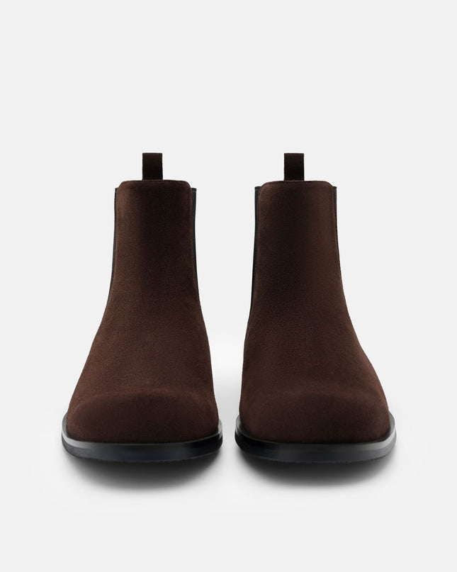 Chace Suede Chelsea Boots -Espresso Brown Suede