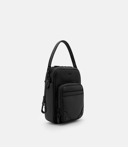 Patrice Leather Crossbody Bag - Black Tumble