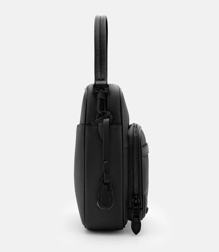 Patrice Leather Crossbody Bag - Black Tumble