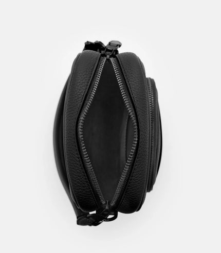 Patrice Leather Crossbody Bag - Black Tumble