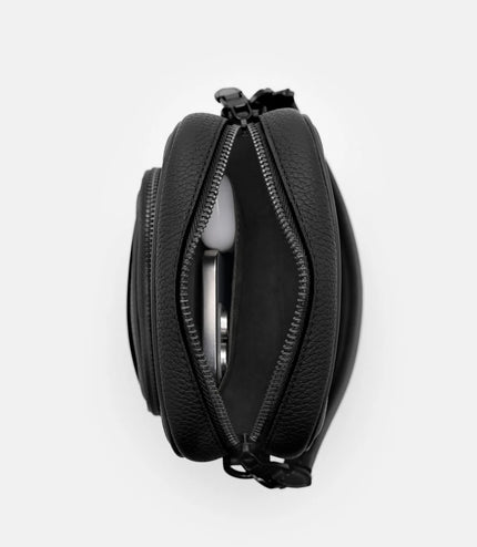 Patrice Leather Crossbody Bag - Black Tumble