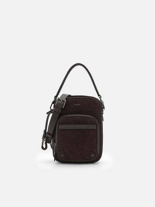 Patrice Leather Crossbody Bag - Espresso Brown
