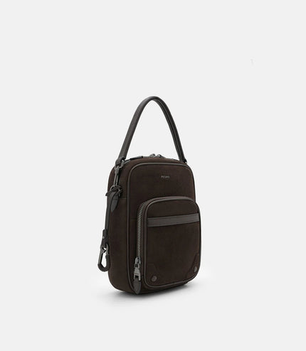 Patrice Leather Crossbody Bag - Espresso Brown