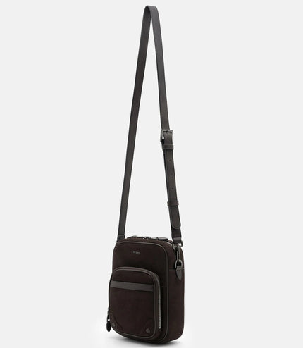 Patrice Leather Crossbody Bag - Espresso Brown