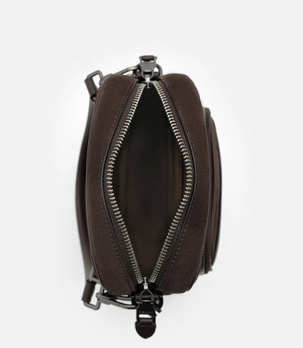 Patrice Leather Crossbody Bag - Espresso Brown