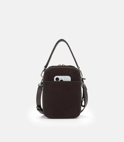Patrice Leather Crossbody Bag - Espresso Brown