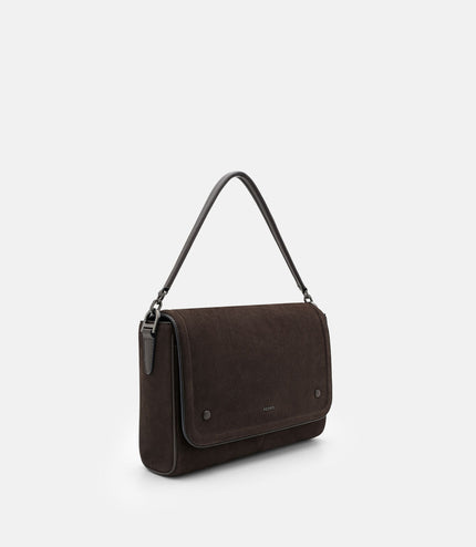 Patrice Leather Messenger Bag - Espresso Brown