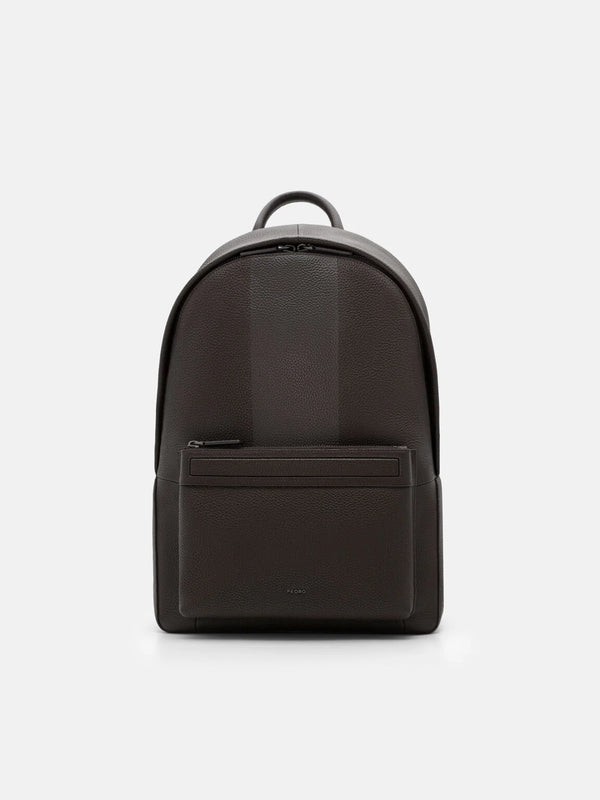 James Leather Backpack - Espresso Brown Tumble