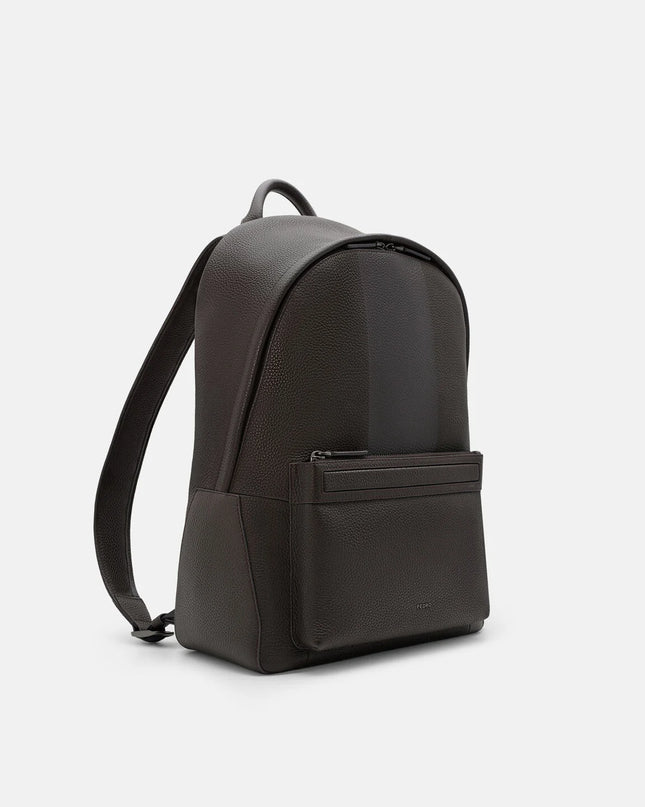 James Leather Backpack - Espresso Brown Tumble
