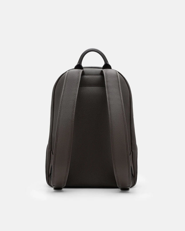 James Leather Backpack - Espresso Brown Tumble