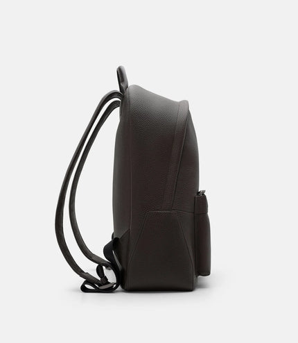 James Leather Backpack - Espresso Brown Tumble