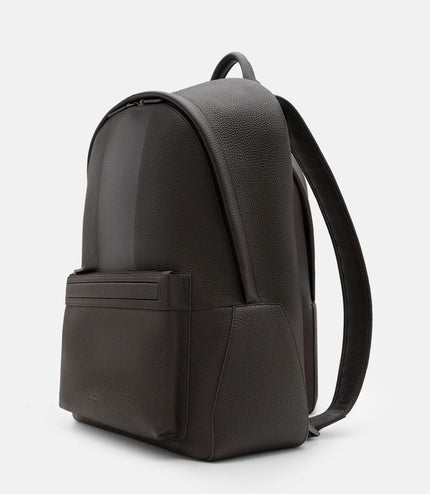James Leather Backpack - Espresso Brown Tumble