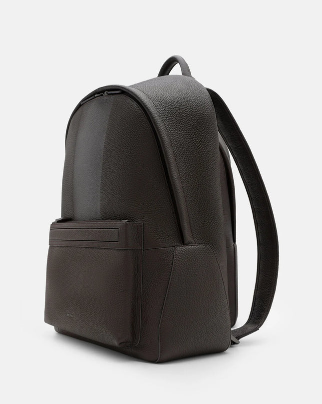 James Leather Backpack - Espresso Brown Tumble