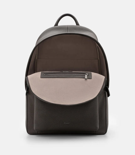 James Leather Backpack - Espresso Brown Tumble