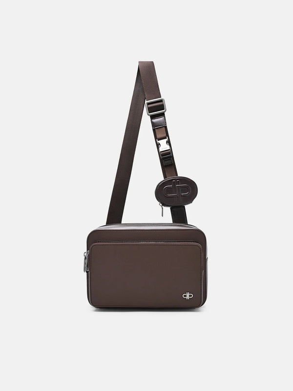 Flynn Crossbody Bag - Dark Brown Nylon