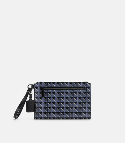 Bastian Axxis Clutch Bag - Blue Canvas