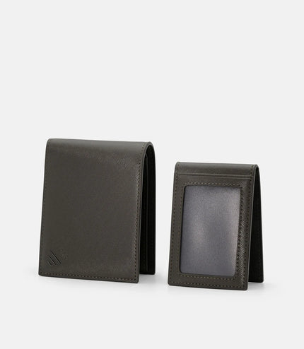Leather Bi-Fold Wallet with Insert - Olive