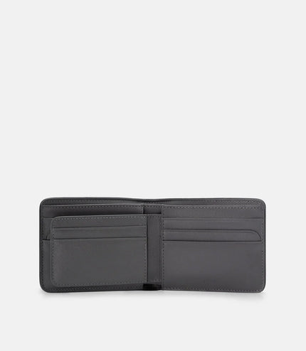 Leather Bi-Fold Wallet with Insert - Grey