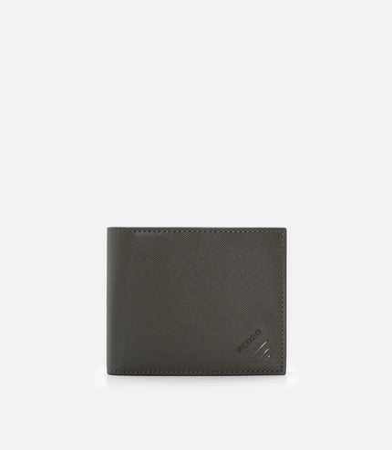 Leather Bi-Fold Flip Wallet - Olive
