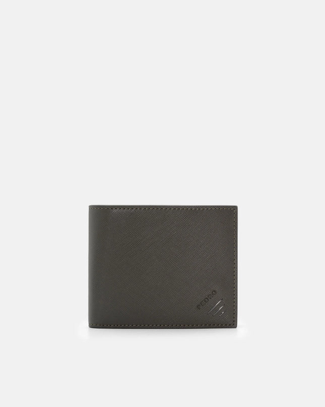 Leather Bi-Fold Flip Wallet - Olive