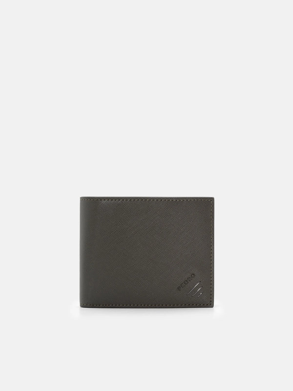 Leather Bi-Fold Flip Wallet - Olive