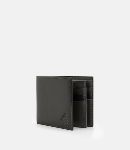 Leather Bi-Fold Flip Wallet - Olive