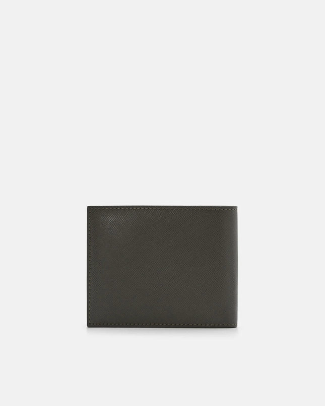 Leather Bi-Fold Flip Wallet - Olive