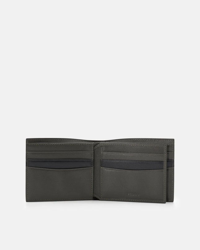 Leather Bi-Fold Flip Wallet - Olive